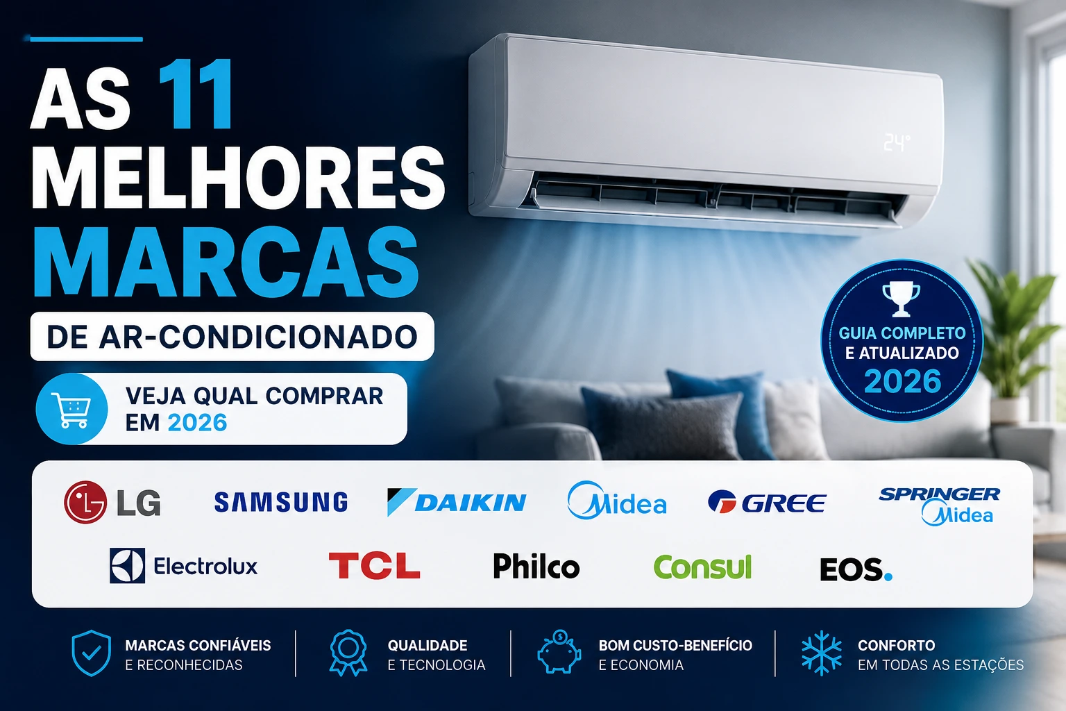 As 11 Melhores Marcas de Ar-Condicionado: Veja qual comprar em 2026