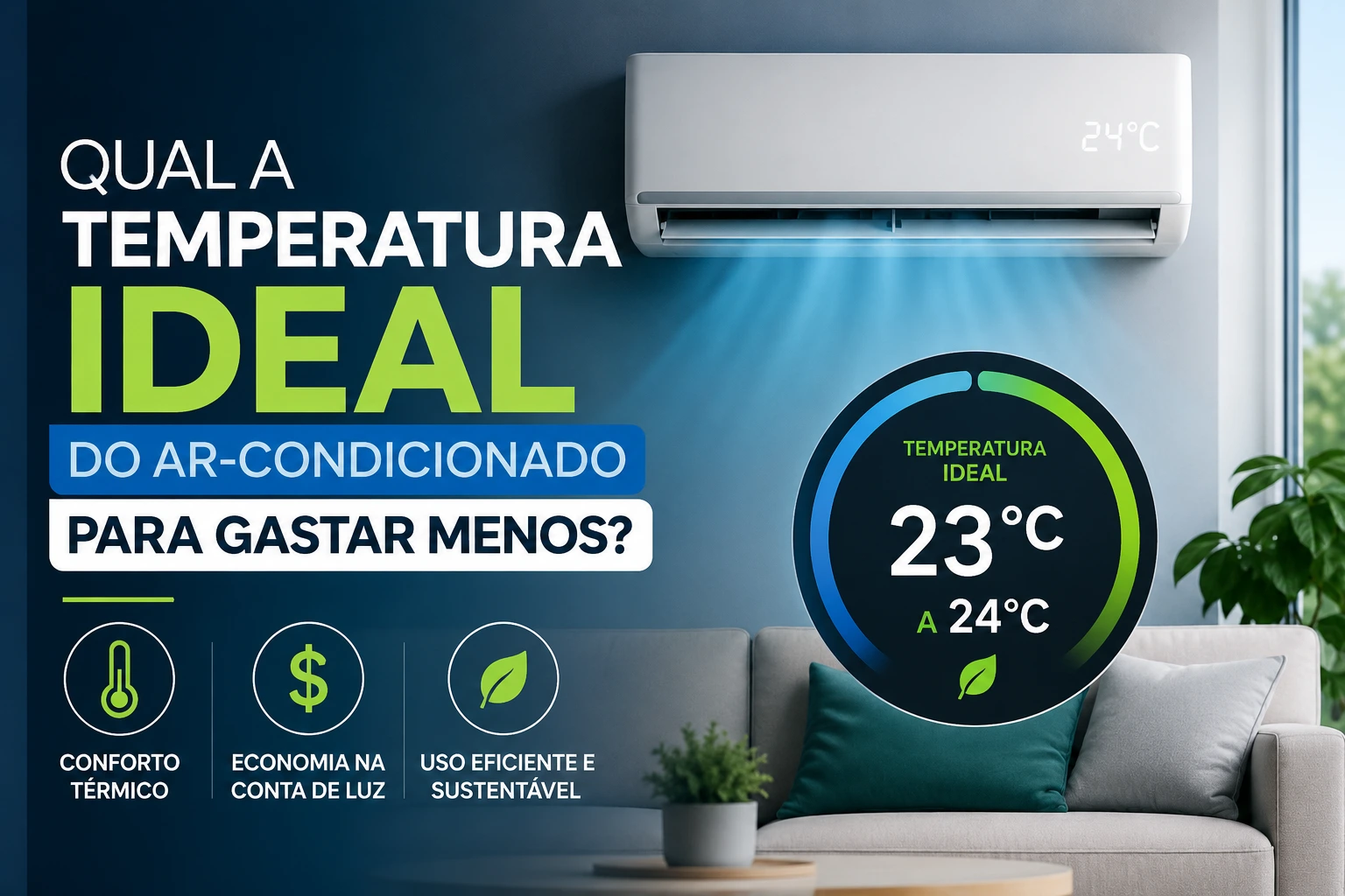 Qual a temperatura ideal do ar-condicionado para gastar menos?